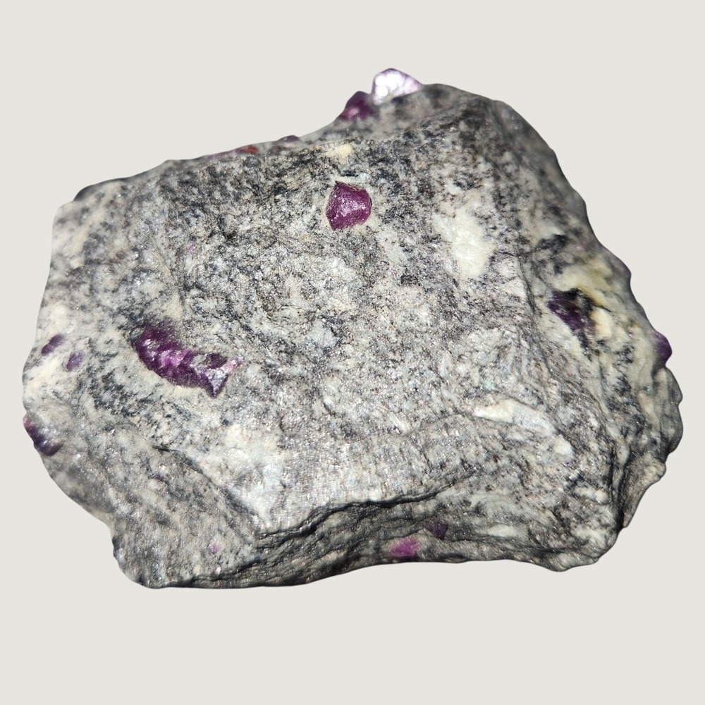 Natural Raw Ruby Crystals in Matrix Specimen Rough Corundum Mineral Rock 2.25"